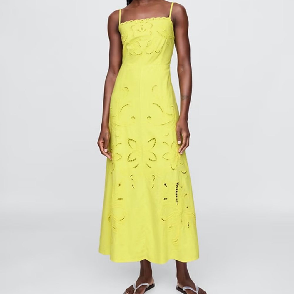 GAP Yellow Midi Dress